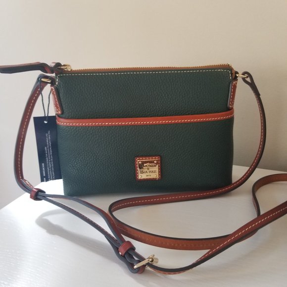 Dooney & Bourke Handbags - NWT Dooney & Bourke Pebbled Crossbody Bag Green